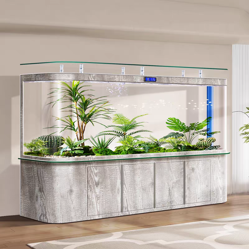 【Customized】Large Commercial Ecological Aquarium with Bottom Filtration