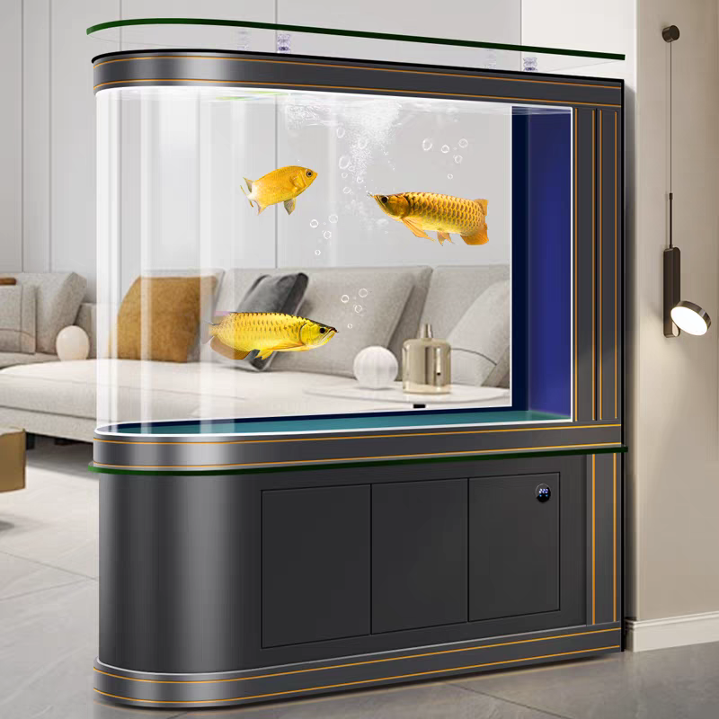 【Customized】Simple screen ultra-clear glass aquarium with intelligent control