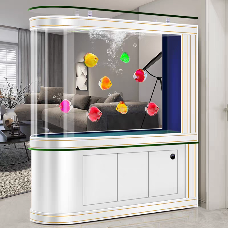 【Customized】Simple screen ultra-clear glass aquarium with intelligent control