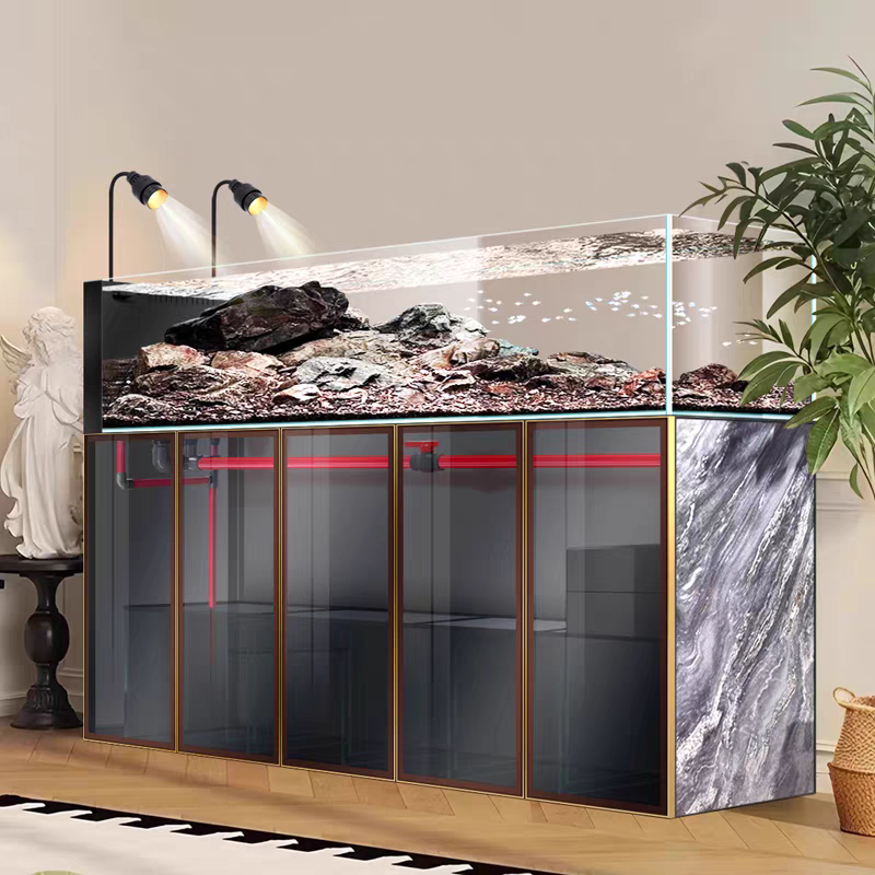 【Customized】Home stream tank original ecological landscape aquarium bottom filtration system