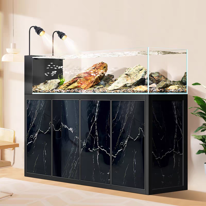 【Customized】Eco-friendly ultra-clear glass rainforest tank with bottom filtration system
