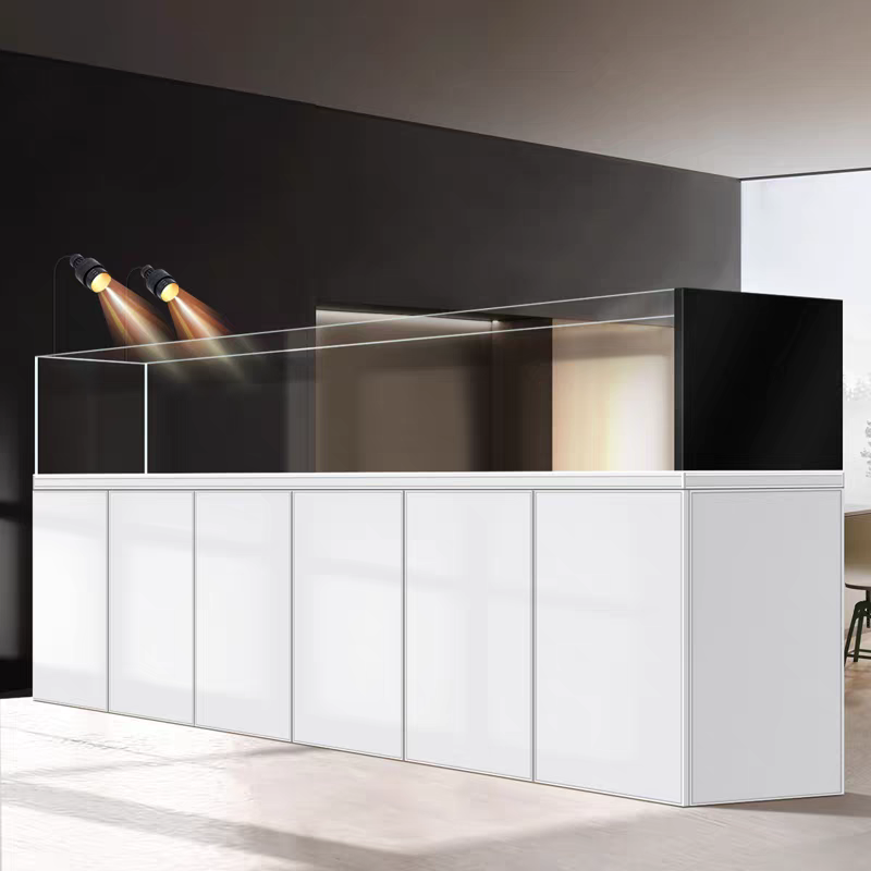 【Customized】Large original ecological Jiluo tank for home use ultra-white glass water plant tank