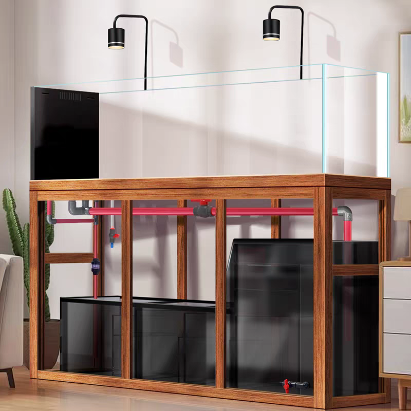 【Customized】 Minimalist Industrial Style Stream Aquarium Ultra-white Glass Planted Aquarium