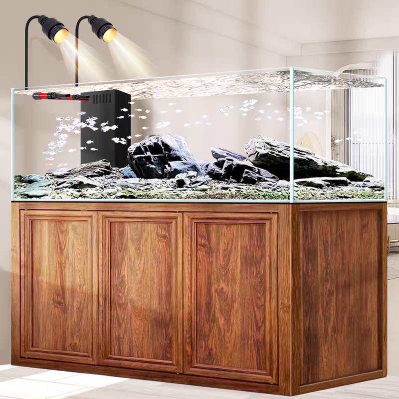 【Customized】 Extremely narrow overflow native stream tank Industrial style ultra-white glass aquarium