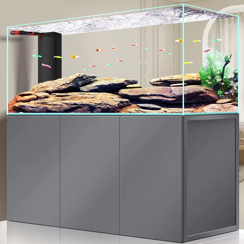 【Customized】 Extremely narrow overflow native stream tank Industrial style ultra-white glass aquarium