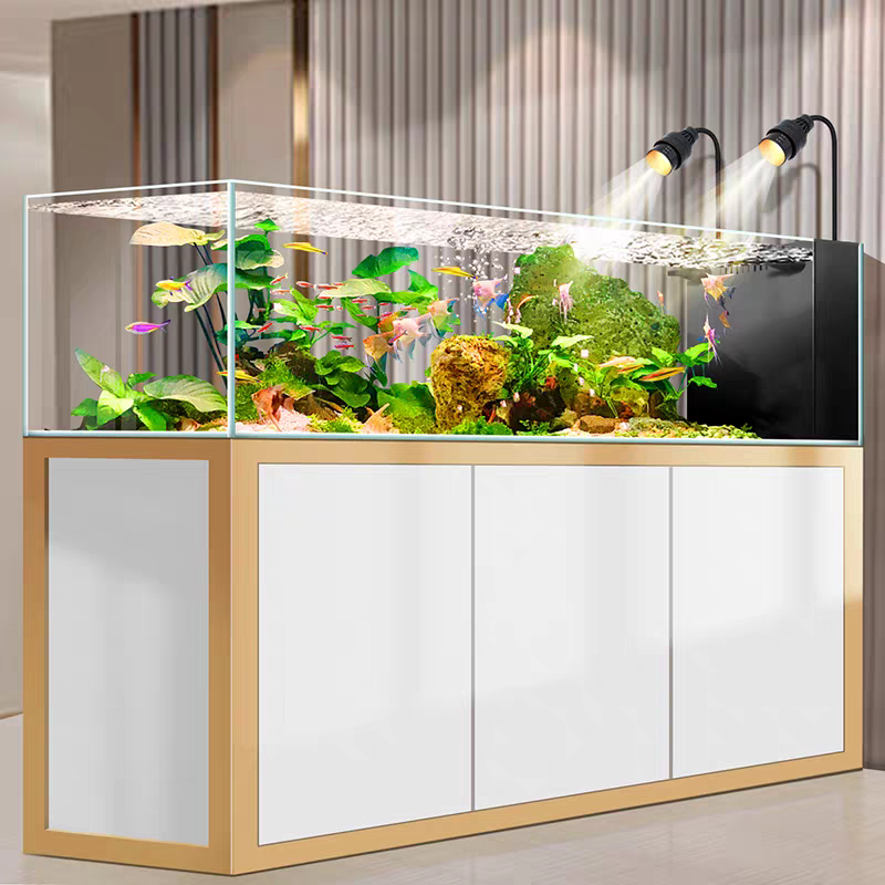 【Customized】Large Ecological Landscape Planted Tank  Hotel Ultra-white Glass Aquarium