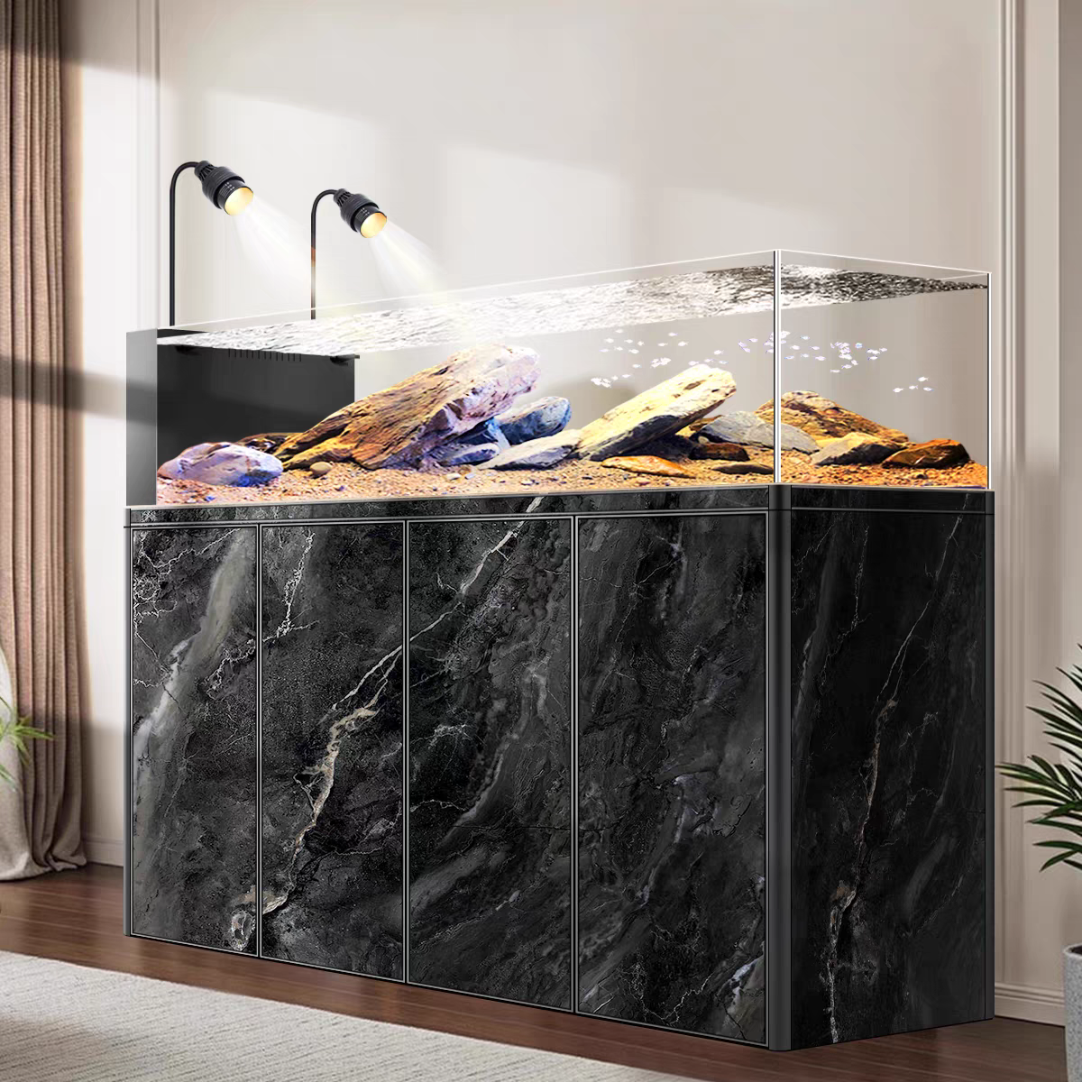 【Customized】 Large Home Use South American Original Ecological Stream Aquarium Ultra-clear Glass
