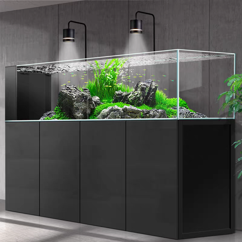 【Customized】Large original ecological stream tank  ultra white aquarium  for home use