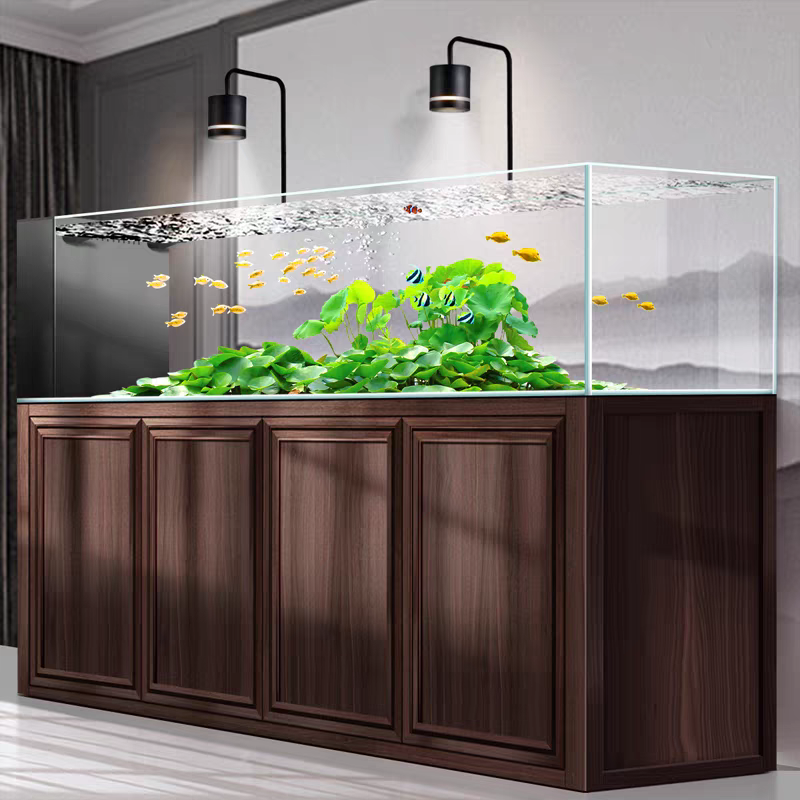【Customized】Large original ecological stream tank  ultra white aquarium  for home use