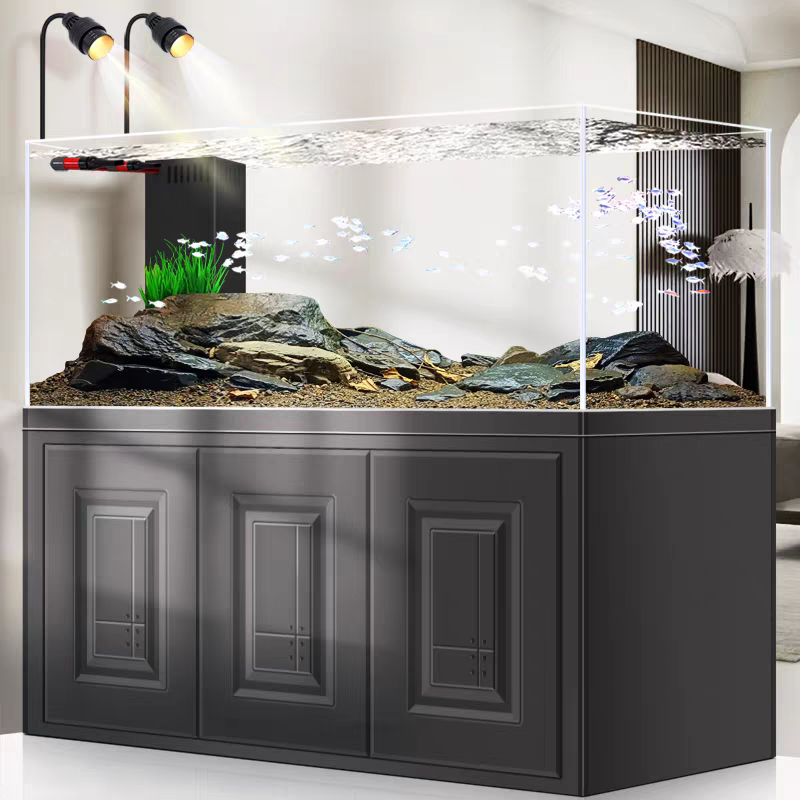 【Customized】 Commercial bottom filter ultra-clear glass ecological water plant tank, long-term water change-free