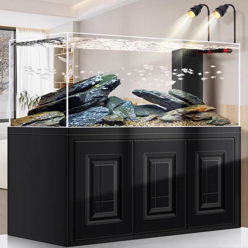 【Customized】 Commercial bottom filter ultra-clear glass ecological water plant tank, long-term water change-free