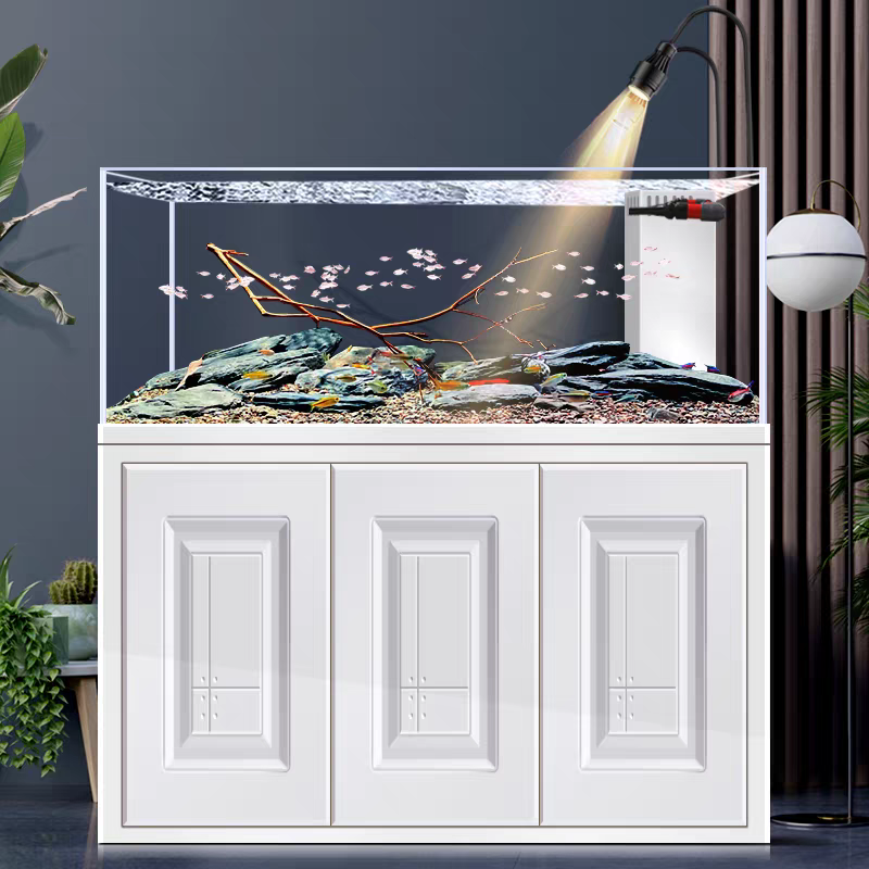 【Customized】 Commercial bottom filter ultra-clear glass ecological water plant tank, long-term water change-free