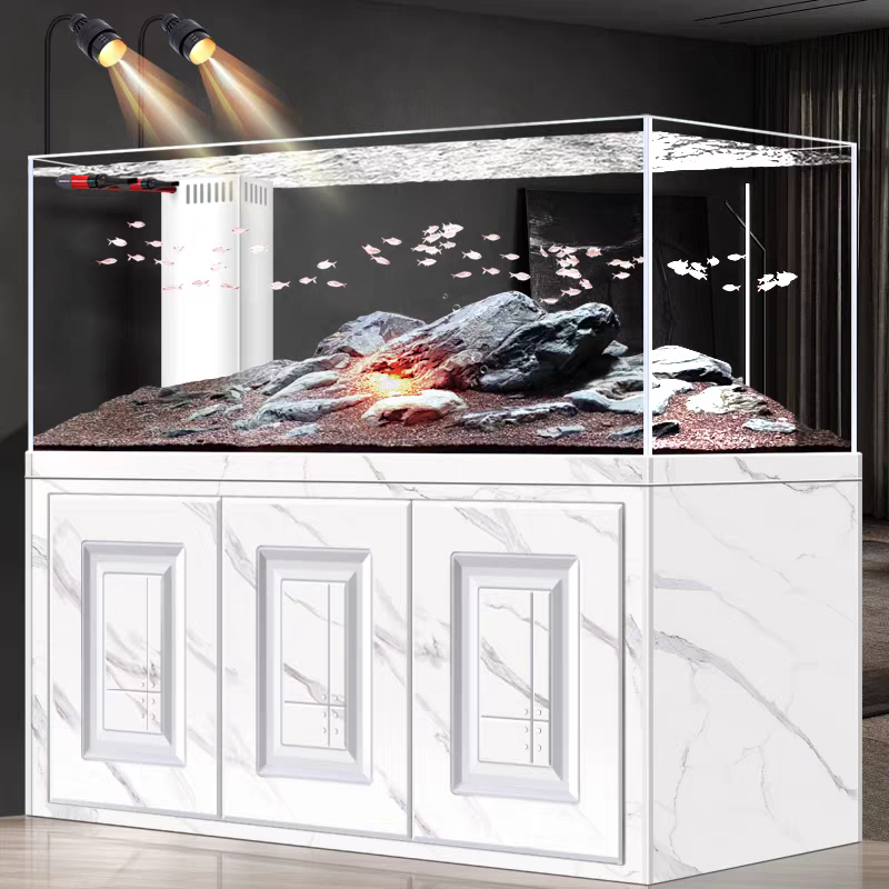 【Customized】 Commercial bottom filter ultra-clear glass ecological water plant tank, long-term water change-free