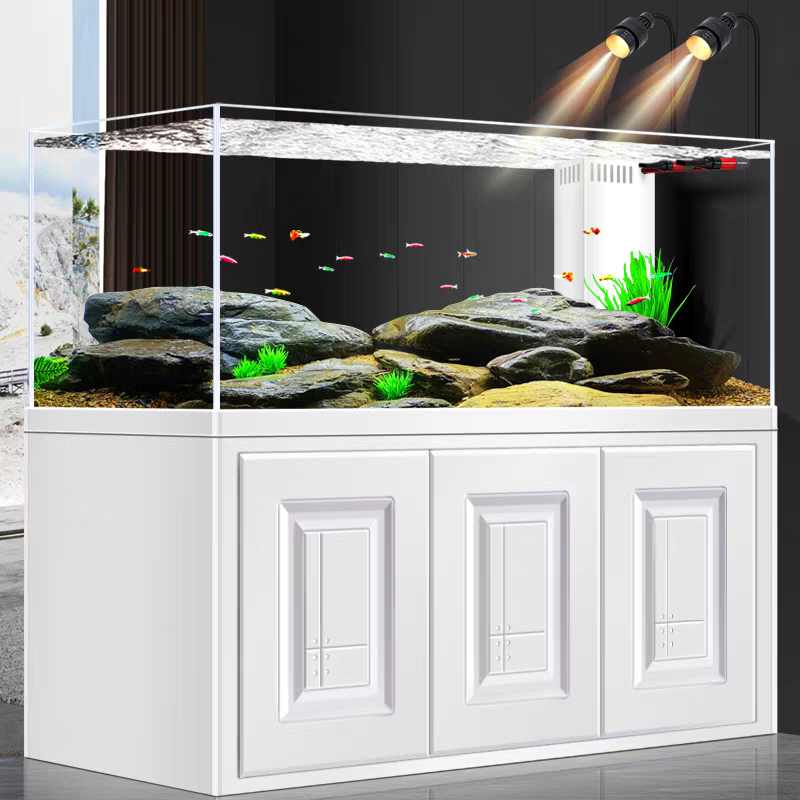 【Customized】 Commercial bottom filter ultra-clear glass ecological water plant tank, long-term water change-free