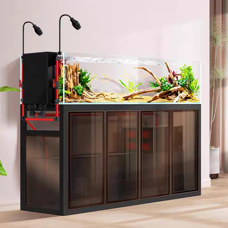 【Customized】 Industrial style stream tank   black glass backpack overflow