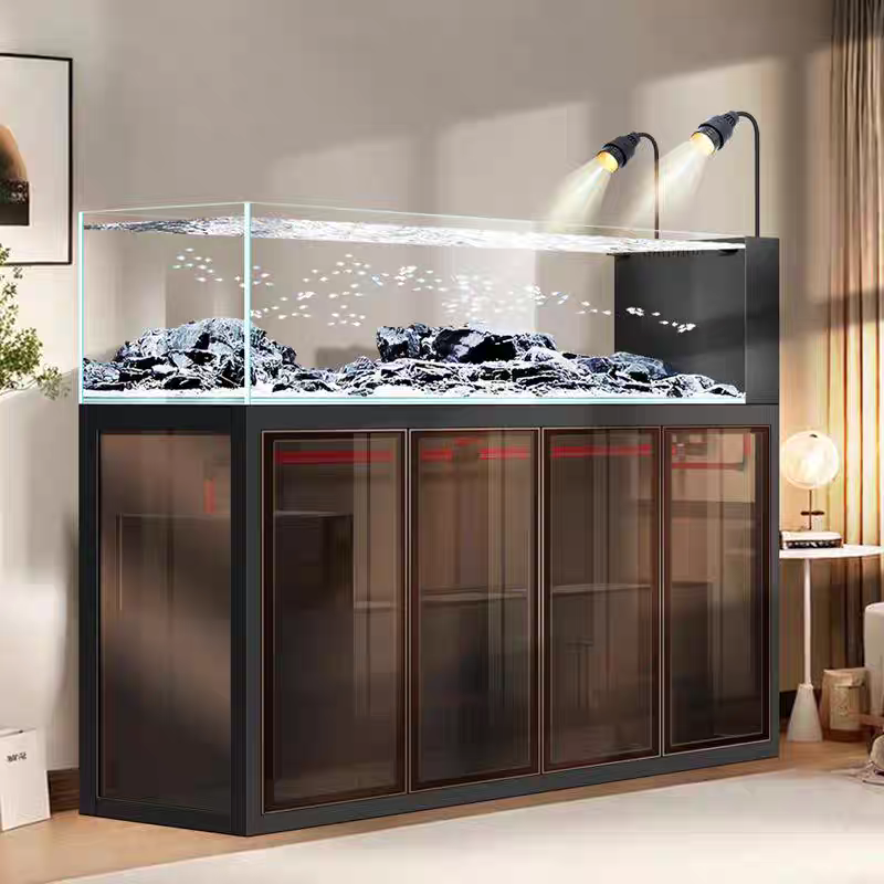 【Customized】 Industrial style stream tank   black glass backpack overflow