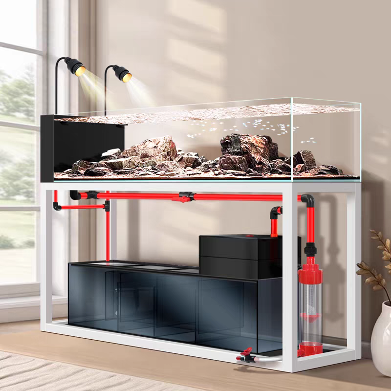 【Customized】Bottom filter backpack overflow  aluminum alloy bottom cabinet stream fish tank