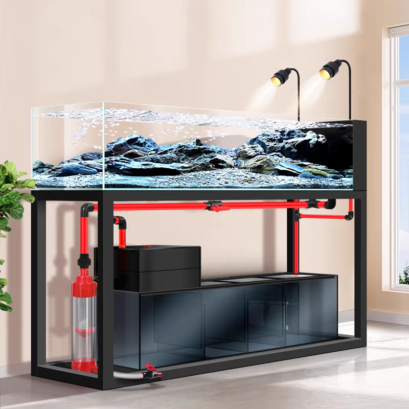 【Customized】Bottom filter backpack overflow  aluminum alloy bottom cabinet stream fish tank