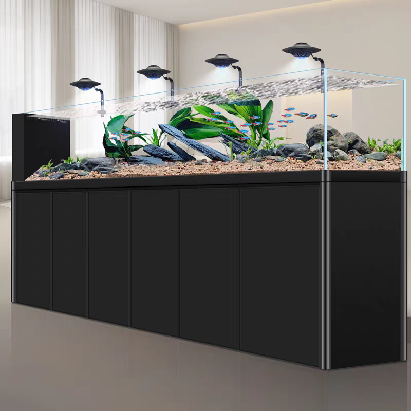 【Customized】Ultra-thin and narrow side overflow large ultra-clear glass stream tank