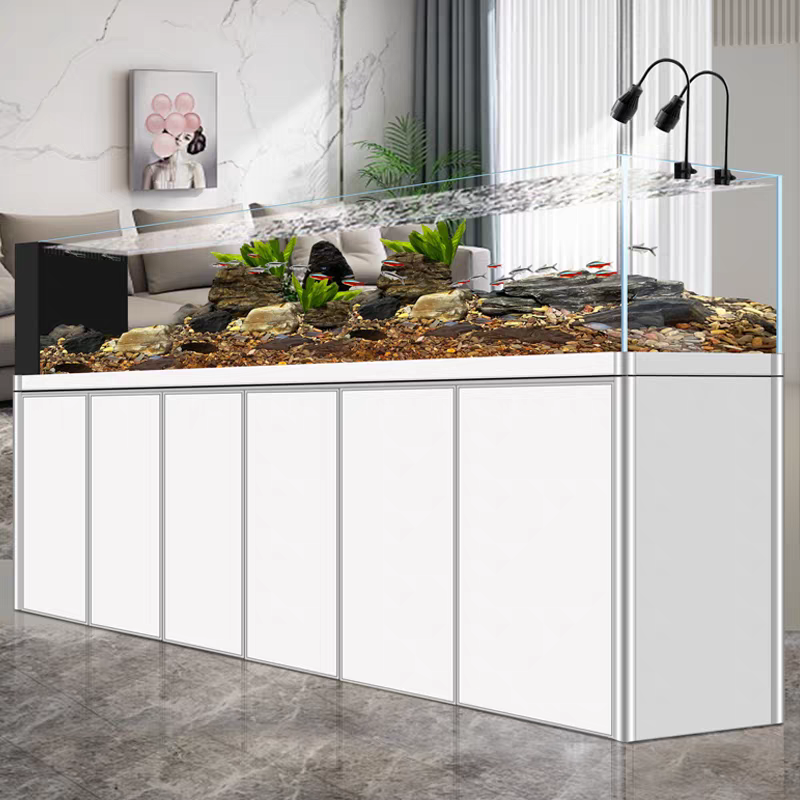 【Customized】 Bottom filter aquarium with Jinjing ultra-clear glass and ultra-thin and narrow side overflow