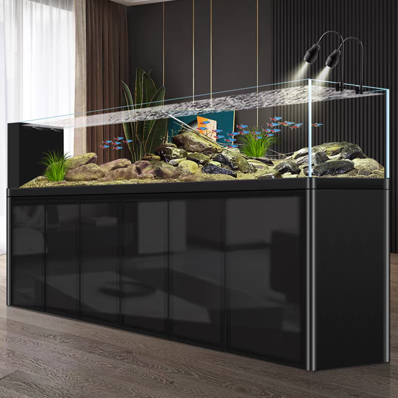 【Customized】 Bottom filter aquarium with Jinjing ultra-clear glass and ultra-thin and narrow side overflow