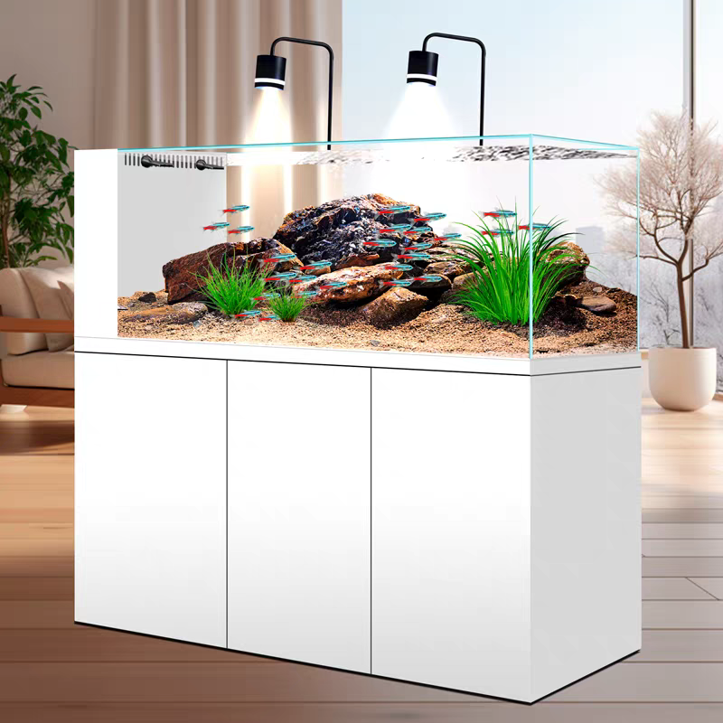 【Customized】Ultra-white glass stream tank  backpack side overflow ecological landscape tank