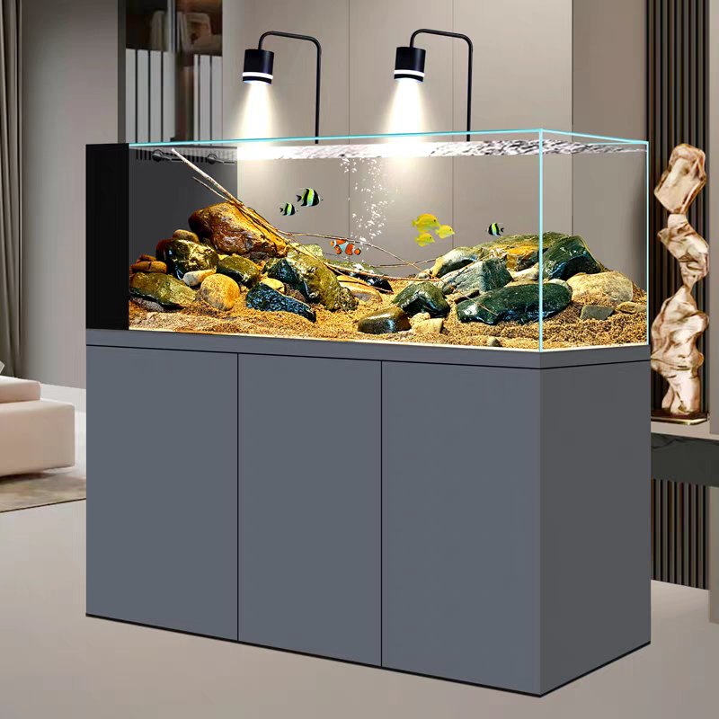 【Customized】Ultra-white glass stream tank  backpack side overflow ecological landscape tank