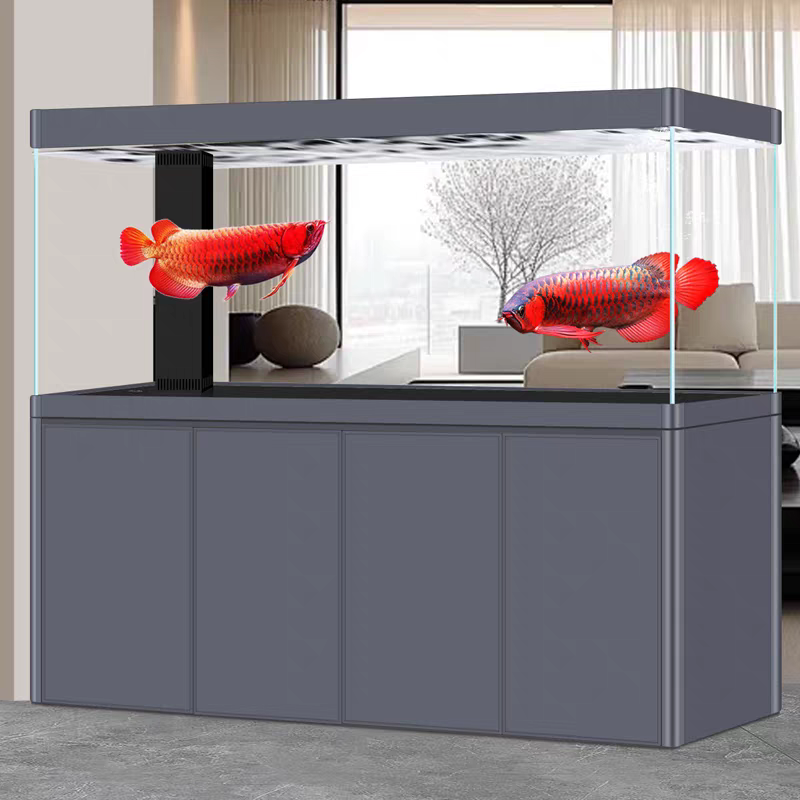 【Customized】 Large Ultra-clear Glass Goldfish Tank with Bottom Filter and No Water Change