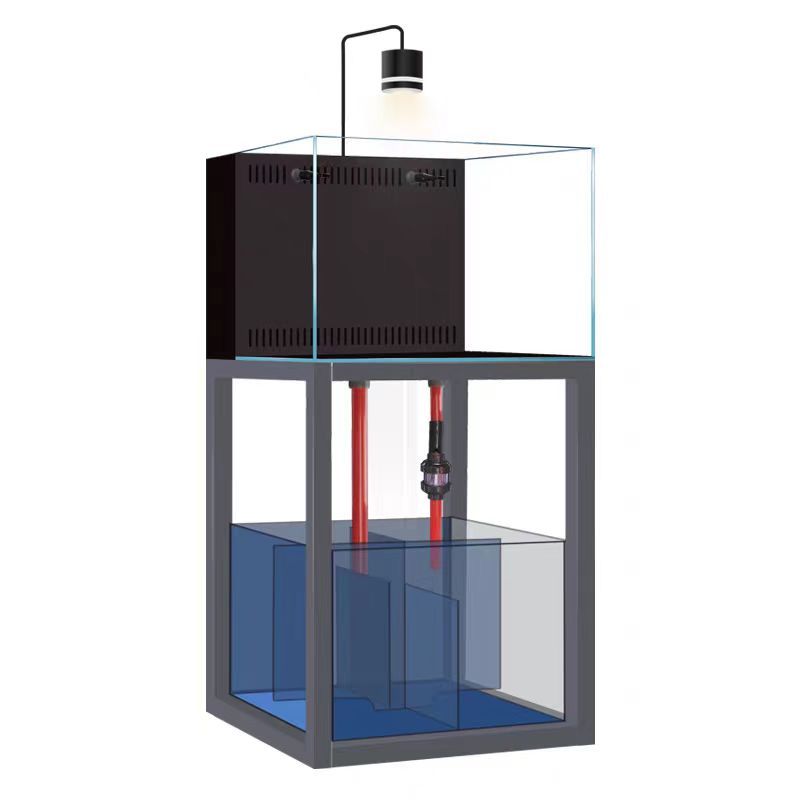 【Customized】Industrial style bottom filtration system ultra-clear glass fish tank