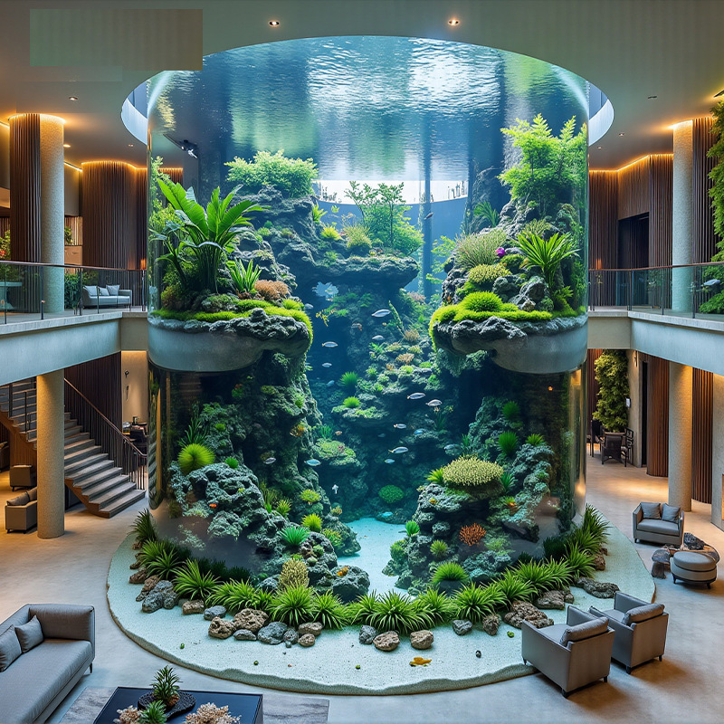 【Customized】commercial acrylic aquarium with excellent viewing experience