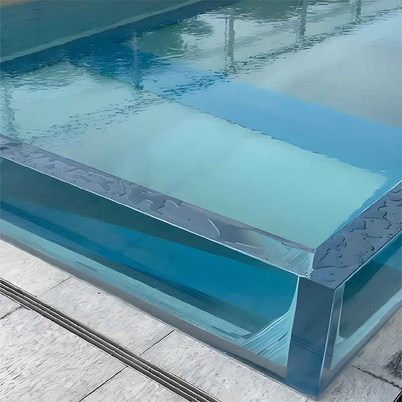 【Customized】Acrylic material  floor-to-ceiling single-sided viewing window   large water feature swimming pool