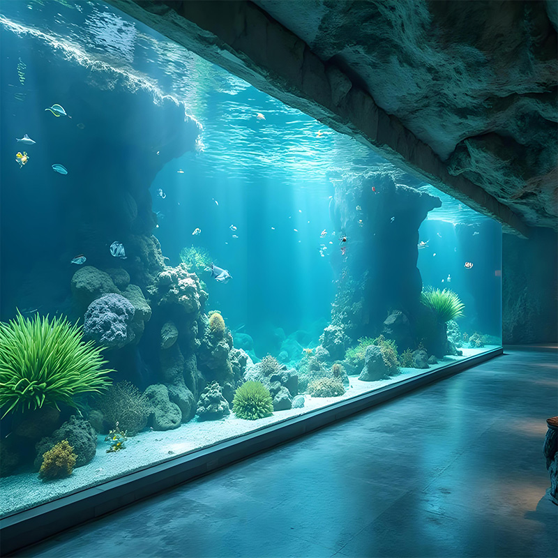 【Customized】High transparent acrylic outdoor fish tank suitable for resorts and villas