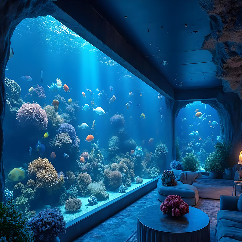 【Customized】Acrylic curved plate Oceanarium plexiglass viewing window