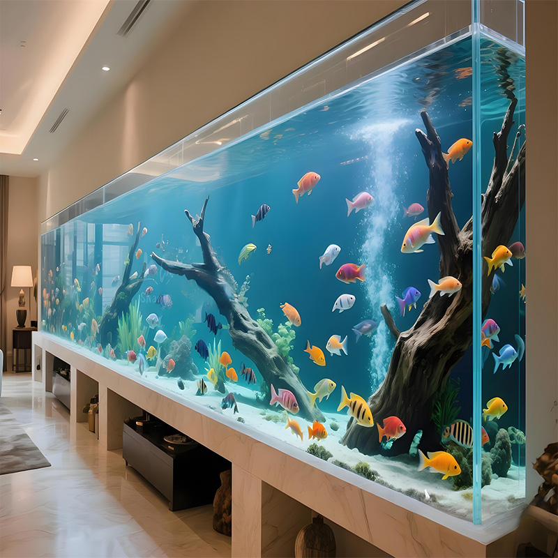 【Customized】 high-transparency acrylic fish tank for exhibition halls  Free design