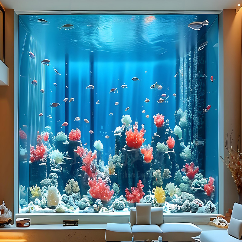 [Customized】High-transparency acrylic marine aquariums for shopping malls Factory quality guaranteed