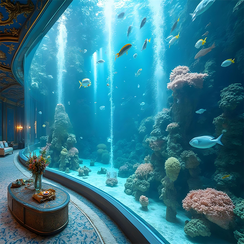 【Customized】Acrylic Aquarium   Large Ecological Rainforest Fish Tank