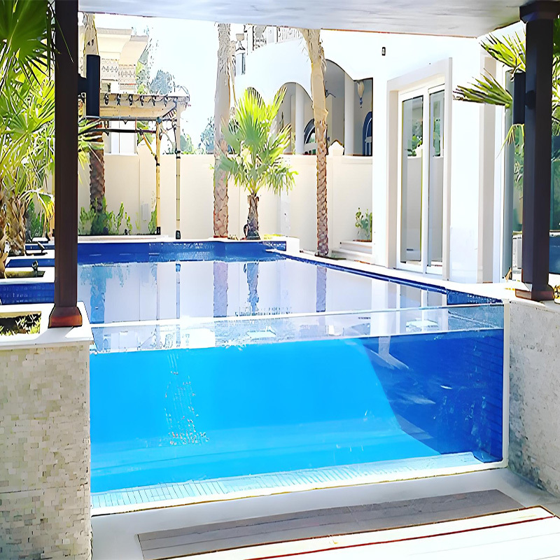 【Customized】Acrylic material  floor-to-ceiling single-sided viewing window   large water feature swimming pool