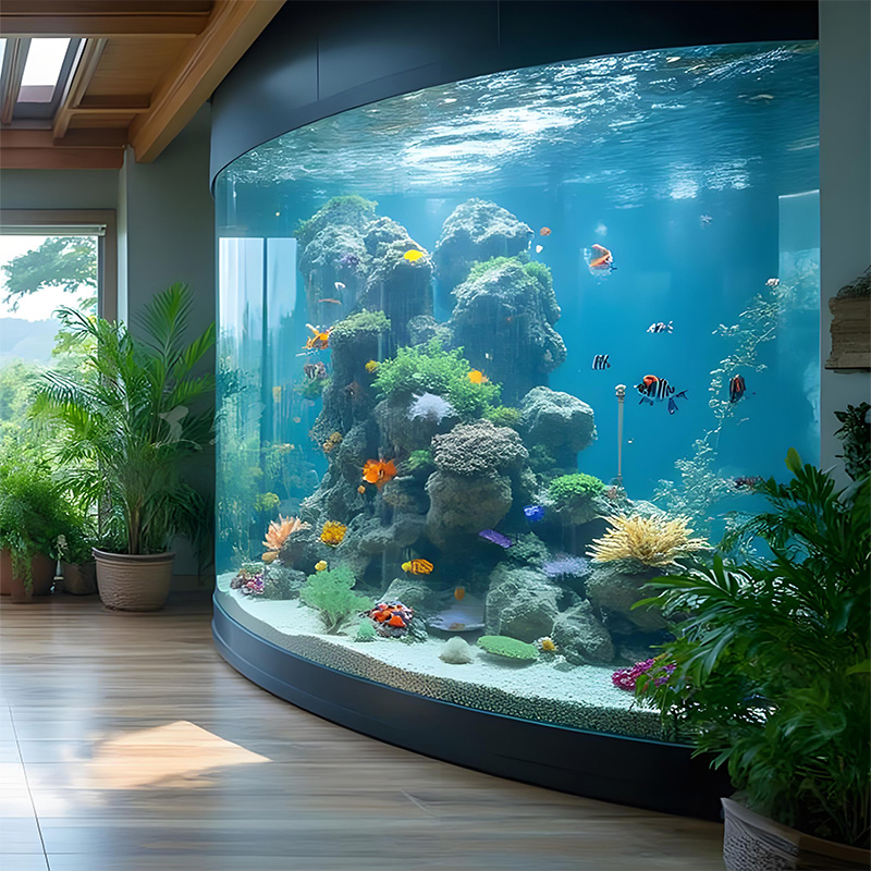 【Customized】Commercial Exhibition Acrylic Aquarium with Bottom Filtration System