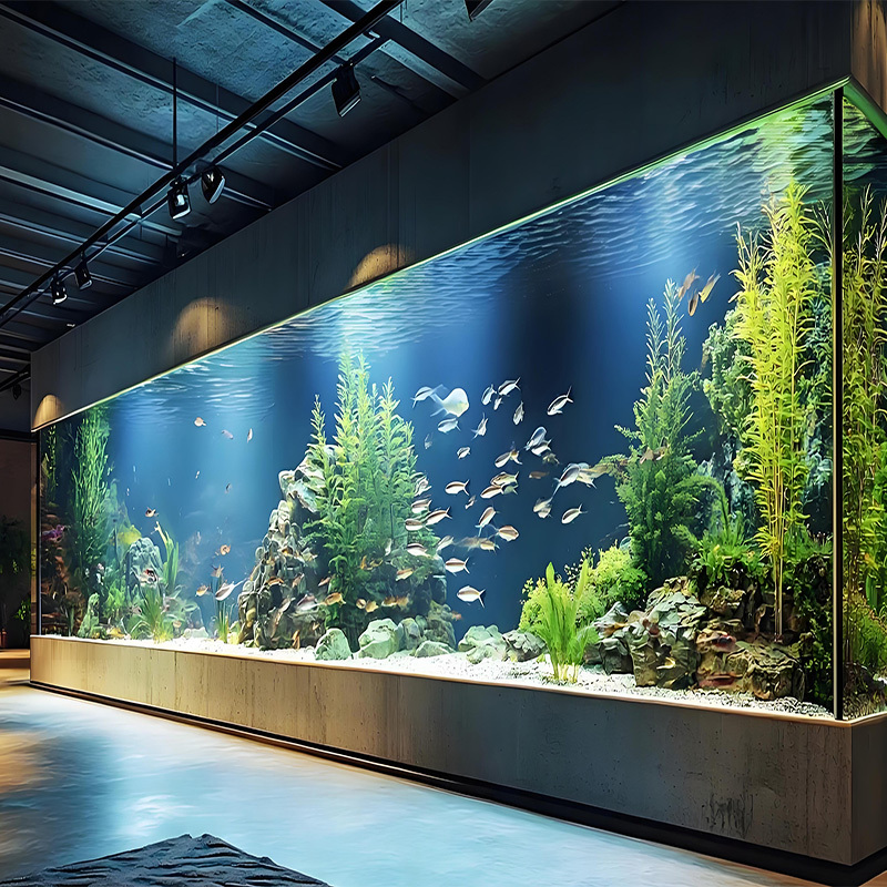 【Customized】Commercial Exhibition Acrylic Aquarium with Bottom Filtration System