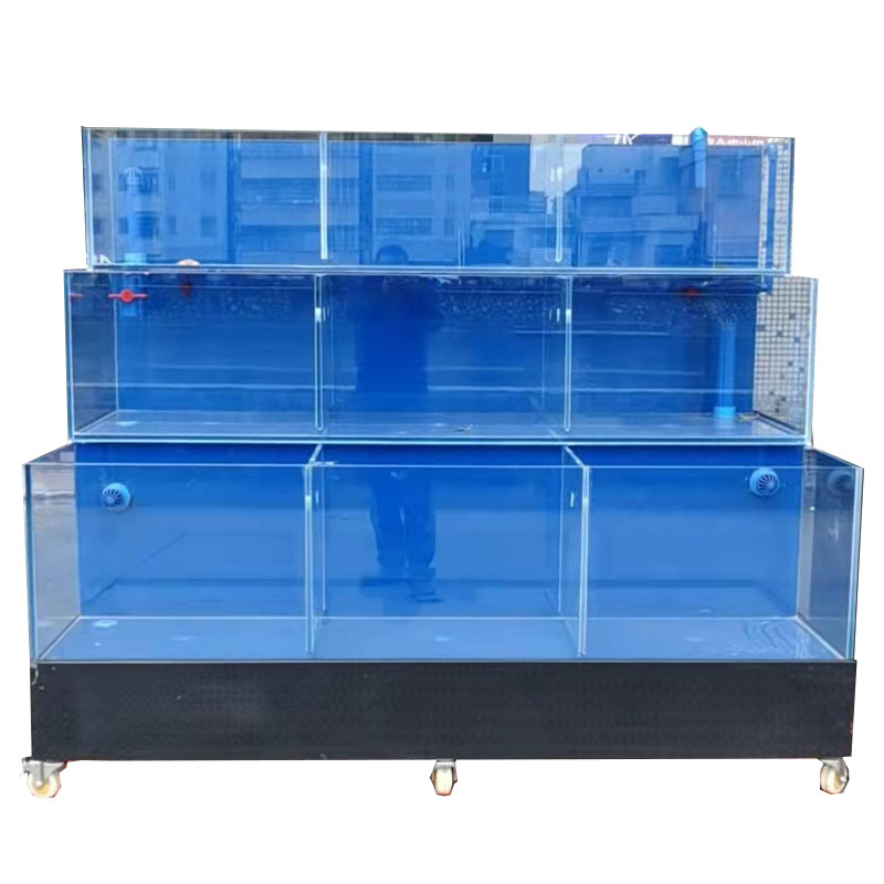 【Customized】 Glass crab breeding tank  cylindrical seafood pool   beautiful appearance