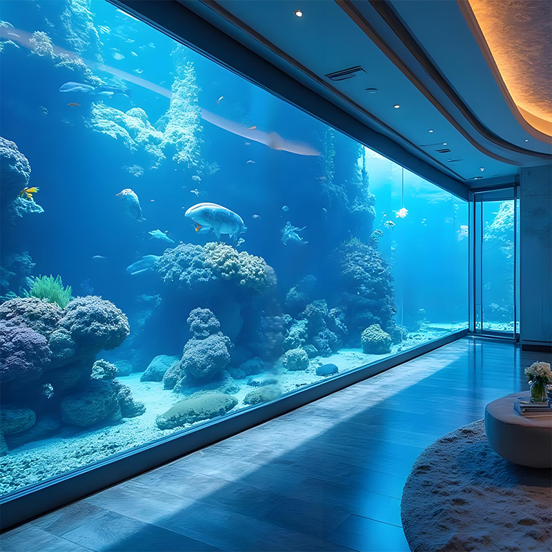 【Customized】Large Embedded Acrylic Ecological Aquarium for Oceanarium Exhibition