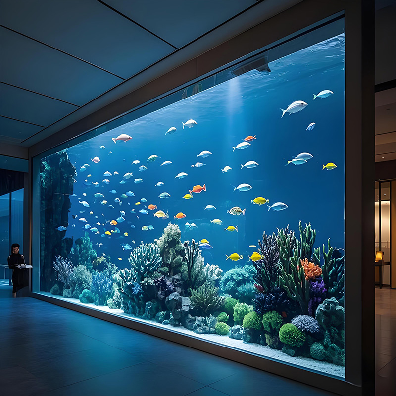 【Customized】Acrylic viewing window for villa fish pond, free design