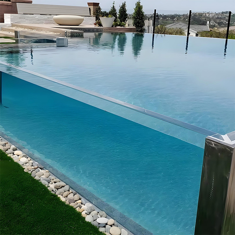 【Customized】 Hotel Outdoor Transparent Acrylic Wading Pool - High Transparency