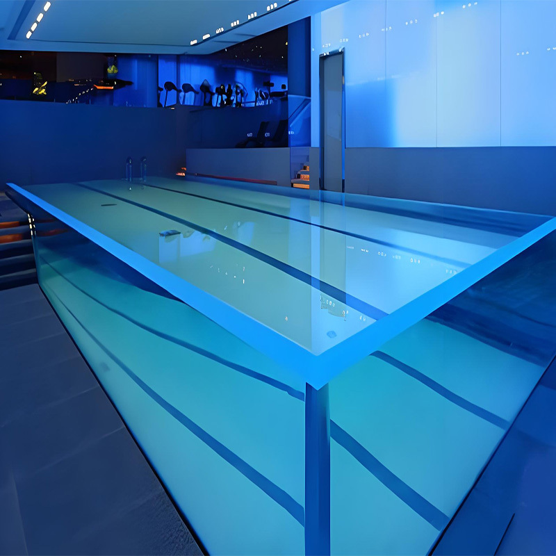 【Customized】transparent acrylic fish pond panel for villas with no border