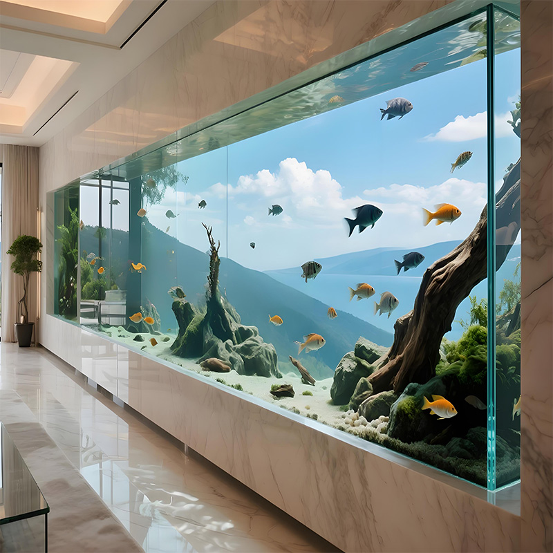 【Customized】Large PMMA ecological aquatic plant fish tank bottom filtration system