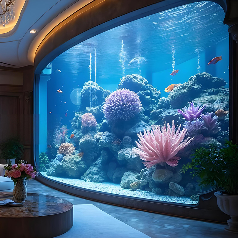 【Customized】PMMA ecological fish tank Large acrylic cylindrical aquarium