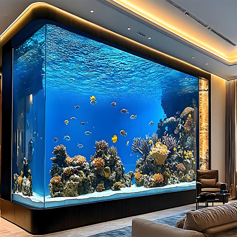 【Customized】 high-transparency acrylic fish tank for exhibition halls  Free design