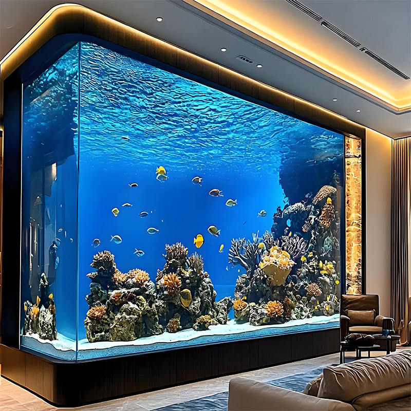 【Customized】PMMA ecological fish tank Large acrylic cylindrical aquarium