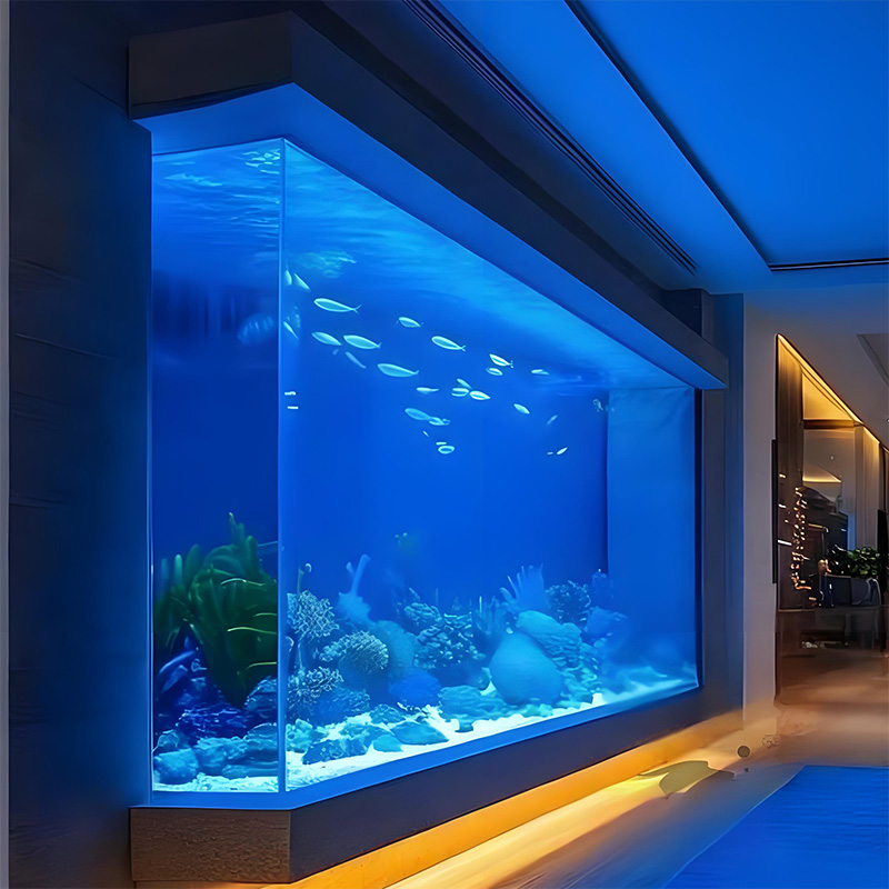 【Customized】Large Acrylic Aquarium   Cylindrical Ecological Fish Tank