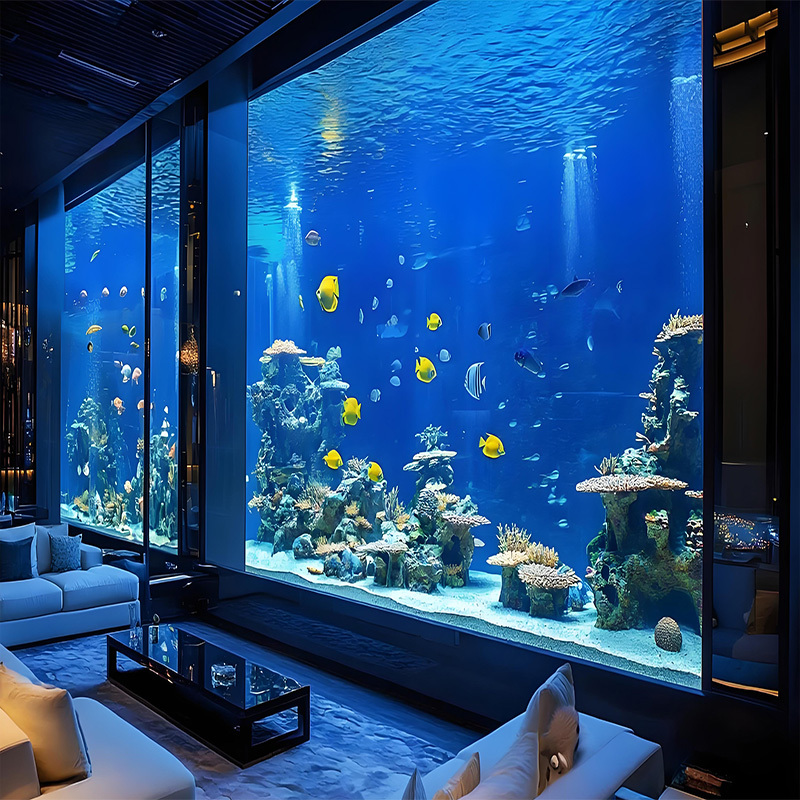 【Customized】Large cylindrical jellyfish tank    acrylic viewing window